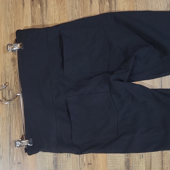 ATHLETA Black Faux Leather Tux Metro Leggings Pants with Back Pockets 456940 - Picture 6 of 13